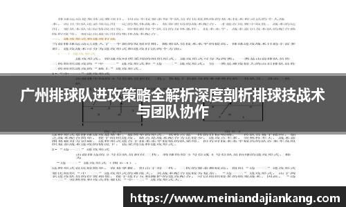 广州排球队进攻策略全解析深度剖析排球技战术与团队协作